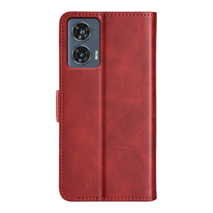 For Motorola Edge 50 Fusion Dual-side Magnetic Buckle Horizontal Flip Leather Phone Case
