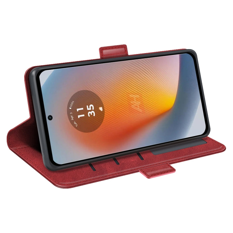 For Motorola Edge 50 Fusion Dual-side Magnetic Buckle Horizontal Flip Leather Phone Case