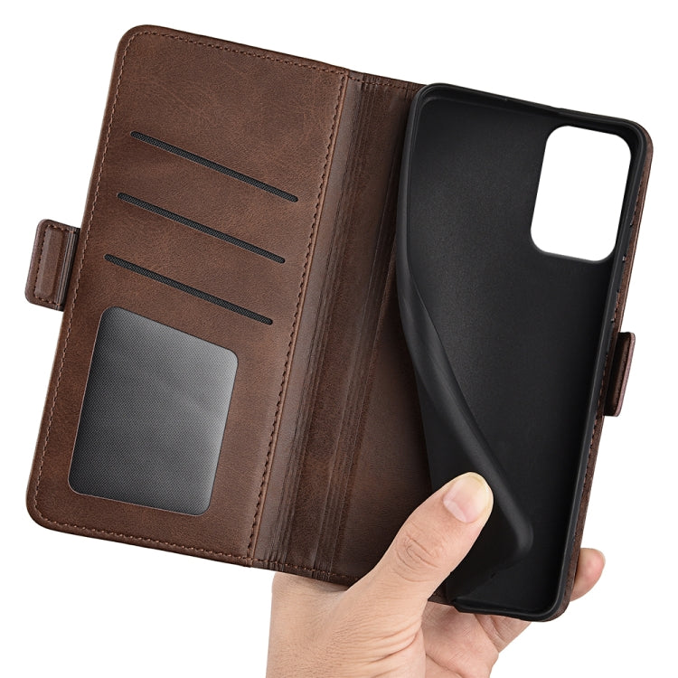 For Motorola Moto G 5G 2024 Dual-side Magnetic Buckle Horizontal Flip Leather Phone Case