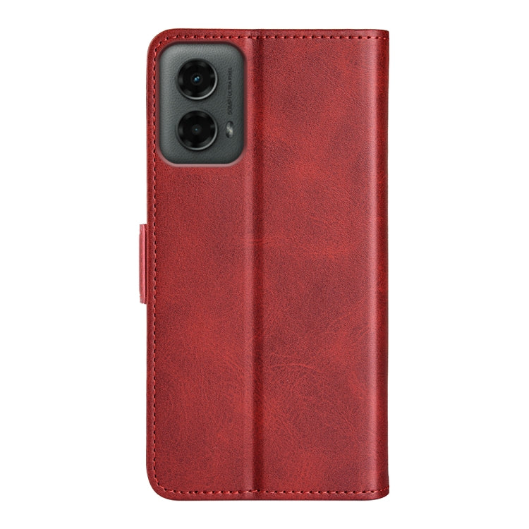 For Motorola Moto G 5G 2024 Dual-side Magnetic Buckle Horizontal Flip Leather Phone Case