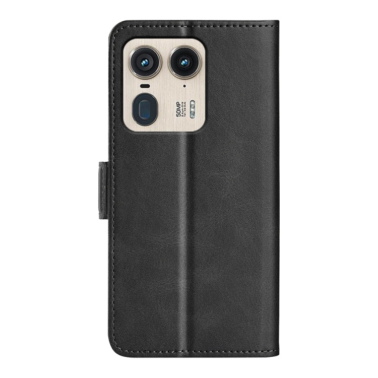 For Motorola Edge 50 Ultra Dual-side Magnetic Buckle Horizontal Flip Leather Phone Case
