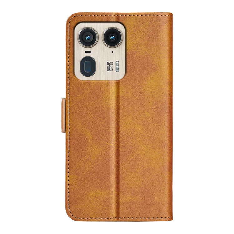For Motorola Edge 50 Ultra Dual-side Magnetic Buckle Horizontal Flip Leather Phone Case