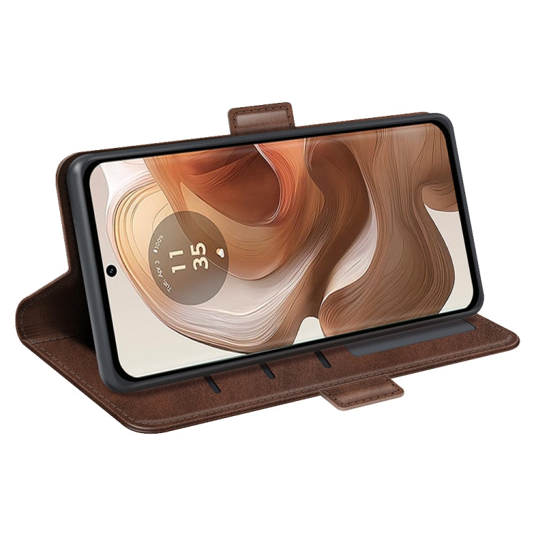 For Motorola Edge 50 Ultra Dual-side Magnetic Buckle Horizontal Flip Leather Phone Case