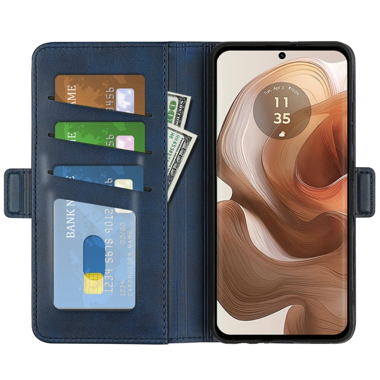 For Motorola Edge 50 Ultra Dual-side Magnetic Buckle Horizontal Flip Leather Phone Case