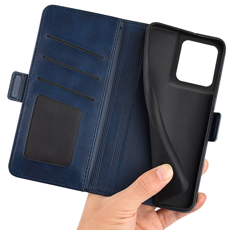For Motorola Edge 50 Ultra Dual-side Magnetic Buckle Horizontal Flip Leather Phone Case