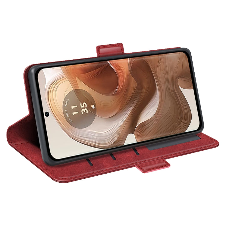 For Motorola Edge 50 Ultra Dual-side Magnetic Buckle Horizontal Flip Leather Phone Case