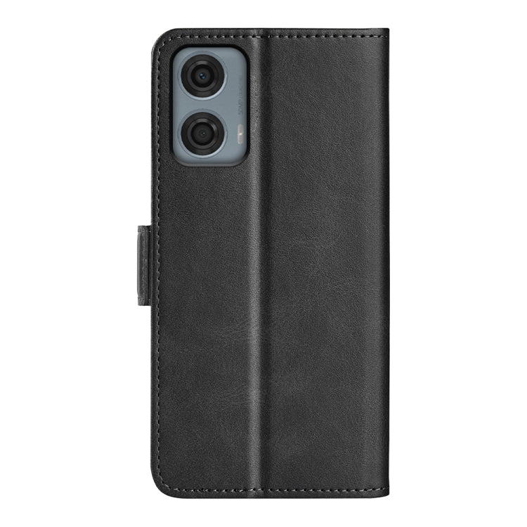 For Motorola Moto G24 Power Dual-side Magnetic Buckle Horizontal Flip Leather Phone Case
