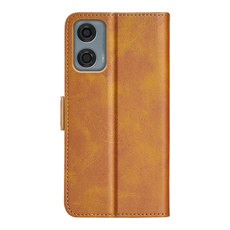 For Motorola Moto G24 Power Dual-side Magnetic Buckle Horizontal Flip Leather Phone Case
