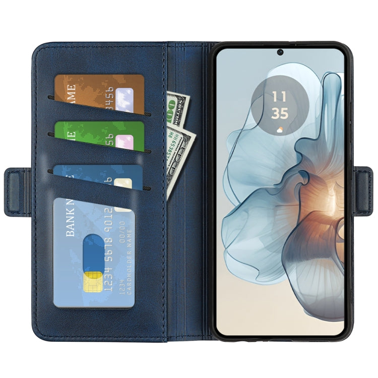 For Motorola Moto G24 Power Dual-side Magnetic Buckle Horizontal Flip Leather Phone Case