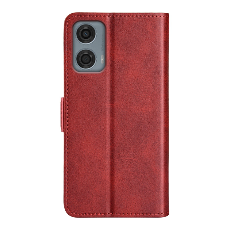 For Motorola Moto G24 Power Dual-side Magnetic Buckle Horizontal Flip Leather Phone Case