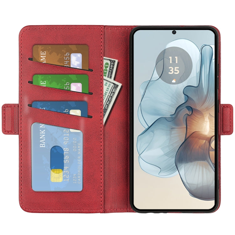 For Motorola Moto G24 Power Dual-side Magnetic Buckle Horizontal Flip Leather Phone Case