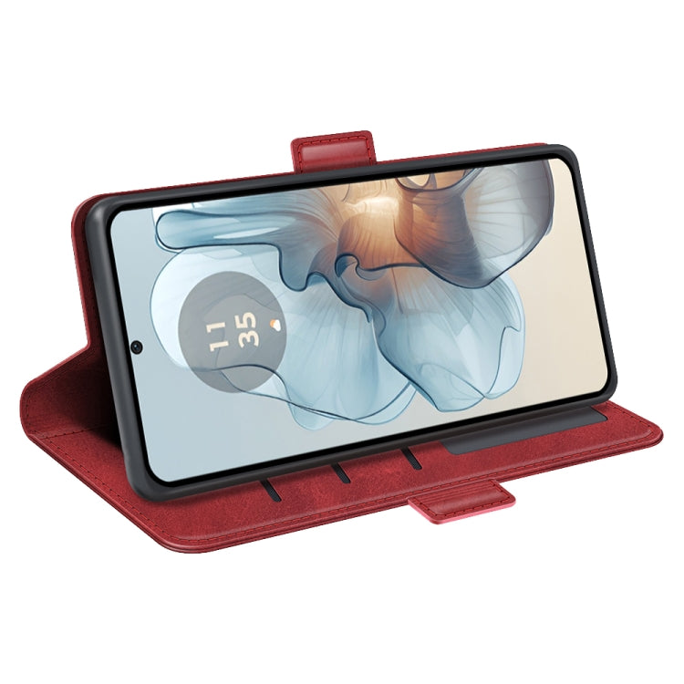 For Motorola Moto G24 Power Dual-side Magnetic Buckle Horizontal Flip Leather Phone Case