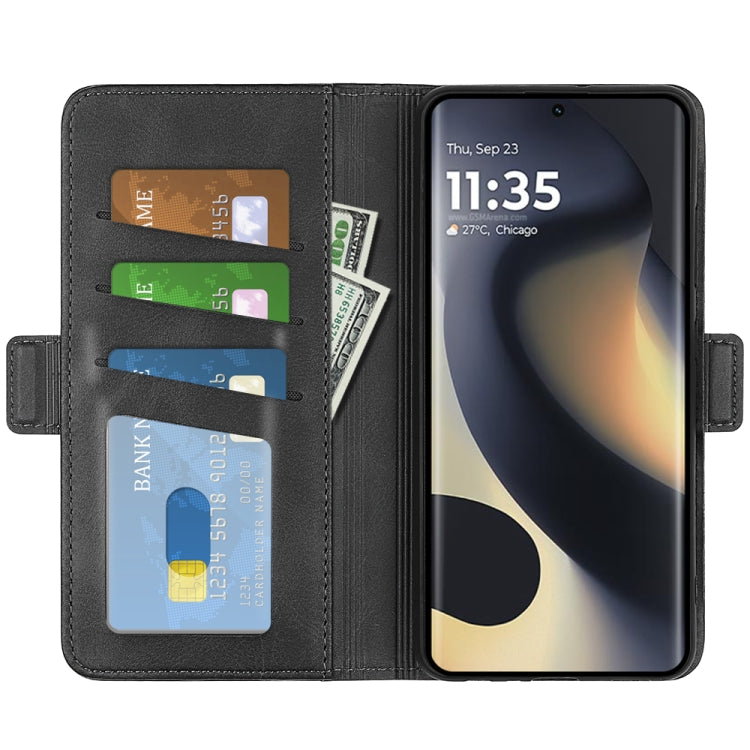 For Motorola Edge 5G 2024 Dual-side Magnetic Buckle Horizontal Flip Leather Phone Case