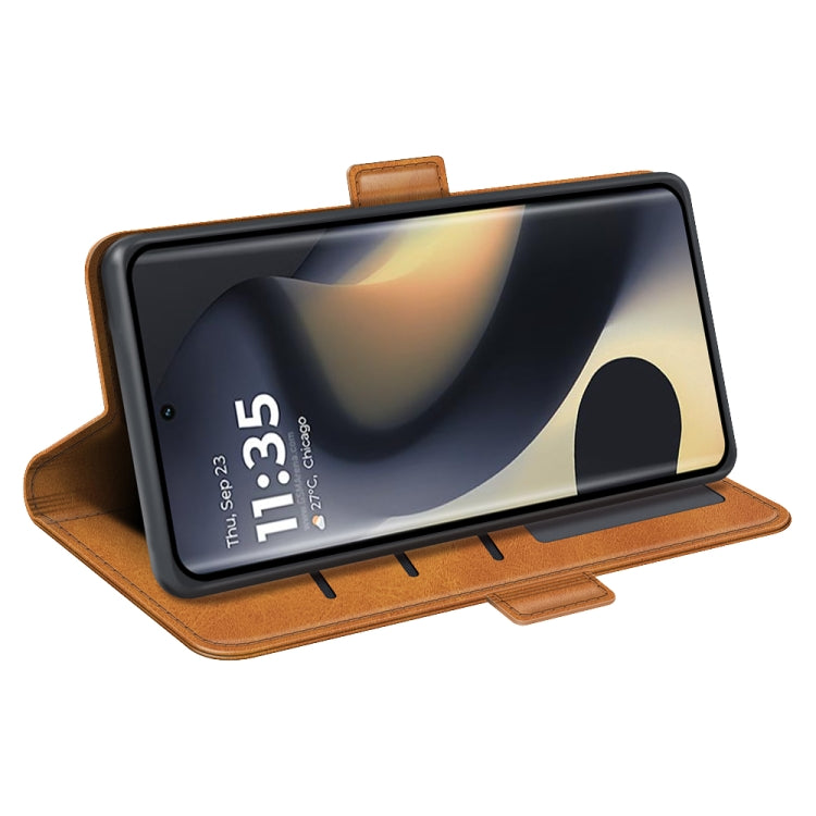 For Motorola Edge 5G 2024 Dual-side Magnetic Buckle Horizontal Flip Leather Phone Case