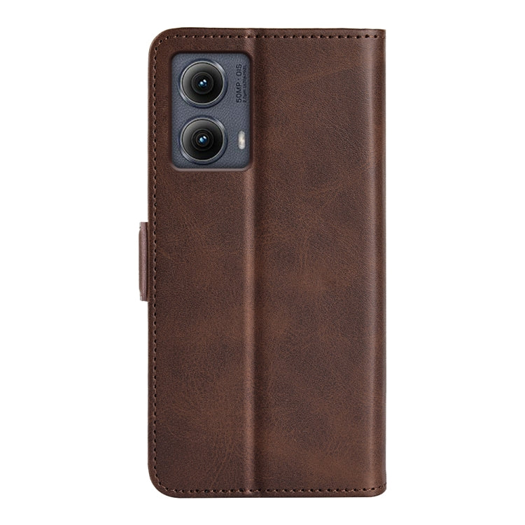 For Motorola Edge 5G 2024 Dual-side Magnetic Buckle Horizontal Flip Leather Phone Case