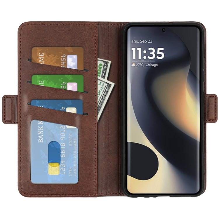 For Motorola Edge 5G 2024 Dual-side Magnetic Buckle Horizontal Flip Leather Phone Case