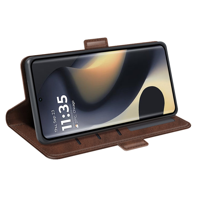 For Motorola Edge 5G 2024 Dual-side Magnetic Buckle Horizontal Flip Leather Phone Case