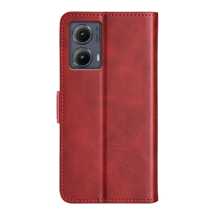 For Motorola Edge 5G 2024 Dual-side Magnetic Buckle Horizontal Flip Leather Phone Case