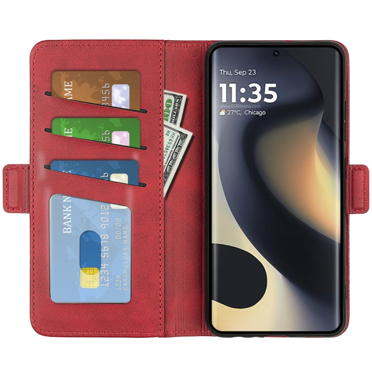 For Motorola Edge 5G 2024 Dual-side Magnetic Buckle Horizontal Flip Leather Phone Case