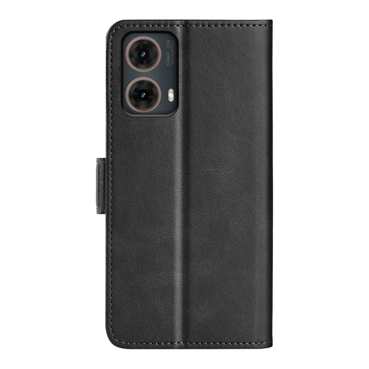 For Motorola Moto G85 5G Dual-side Magnetic Buckle Horizontal Flip Leather Phone Case