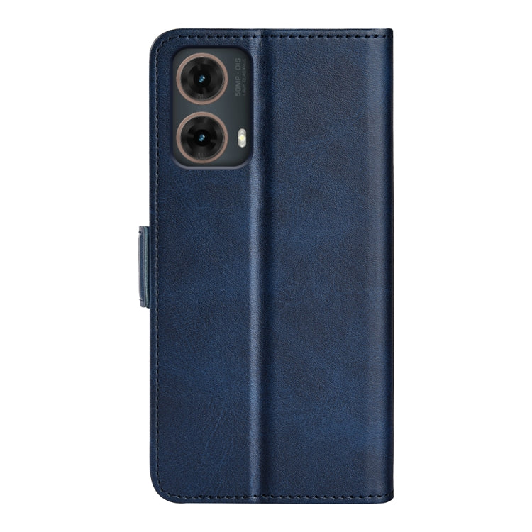 For Motorola Moto G85 5G Dual-side Magnetic Buckle Horizontal Flip Leather Phone Case