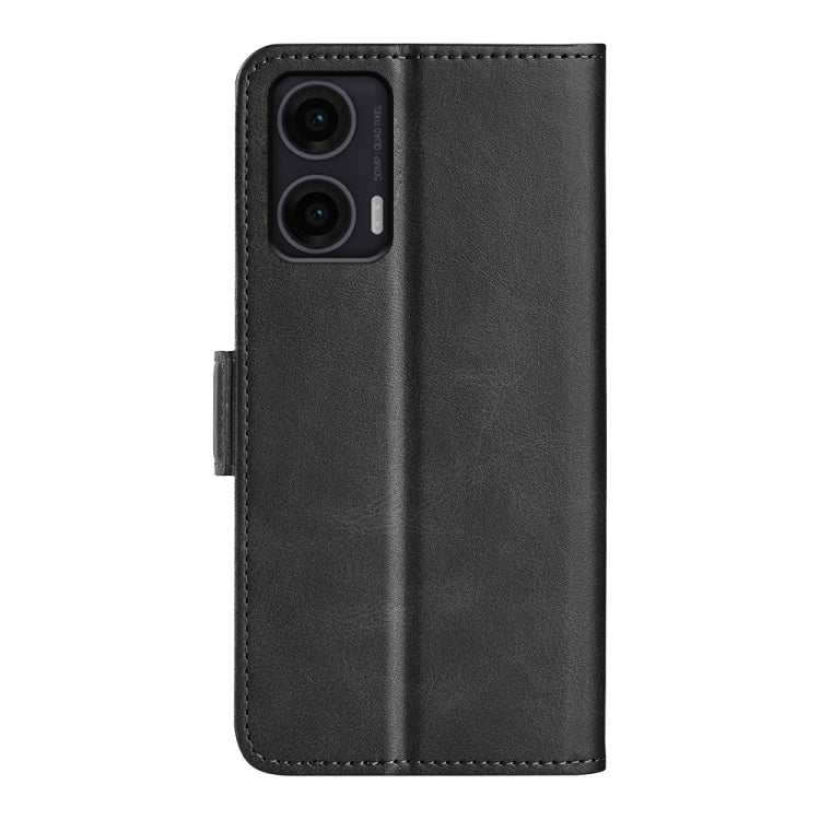For Motorola Moto G35 5G Dual-side Magnetic Buckle Horizontal Flip Leather Phone Case