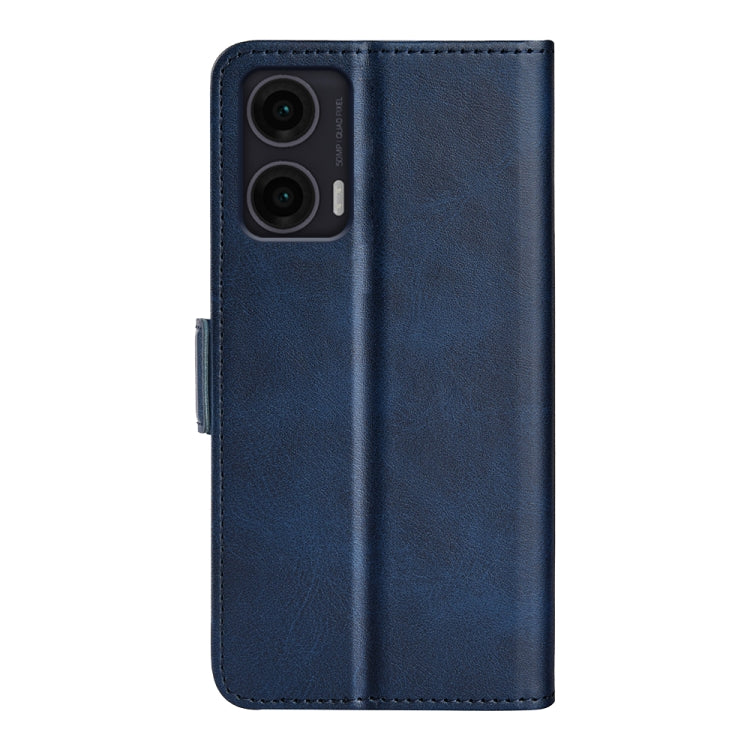 For Motorola Moto G35 5G Dual-side Magnetic Buckle Horizontal Flip Leather Phone Case
