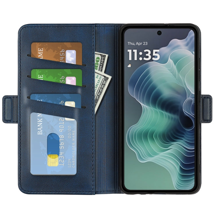 For Motorola Moto G35 5G Dual-side Magnetic Buckle Horizontal Flip Leather Phone Case