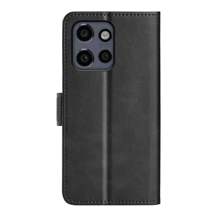 For Motorola Edge 50 Neo 5G Dual-side Magnetic Buckle Horizontal Flip Leather Phone Case