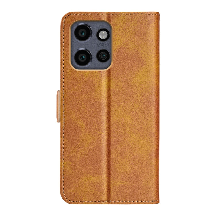 For Motorola Edge 50 Neo 5G Dual-side Magnetic Buckle Horizontal Flip Leather Phone Case