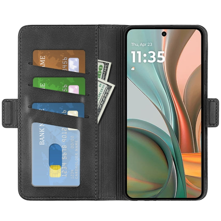 For Motorola Moto G75 5G Dual-side Magnetic Buckle Horizontal Flip Leather Phone Case