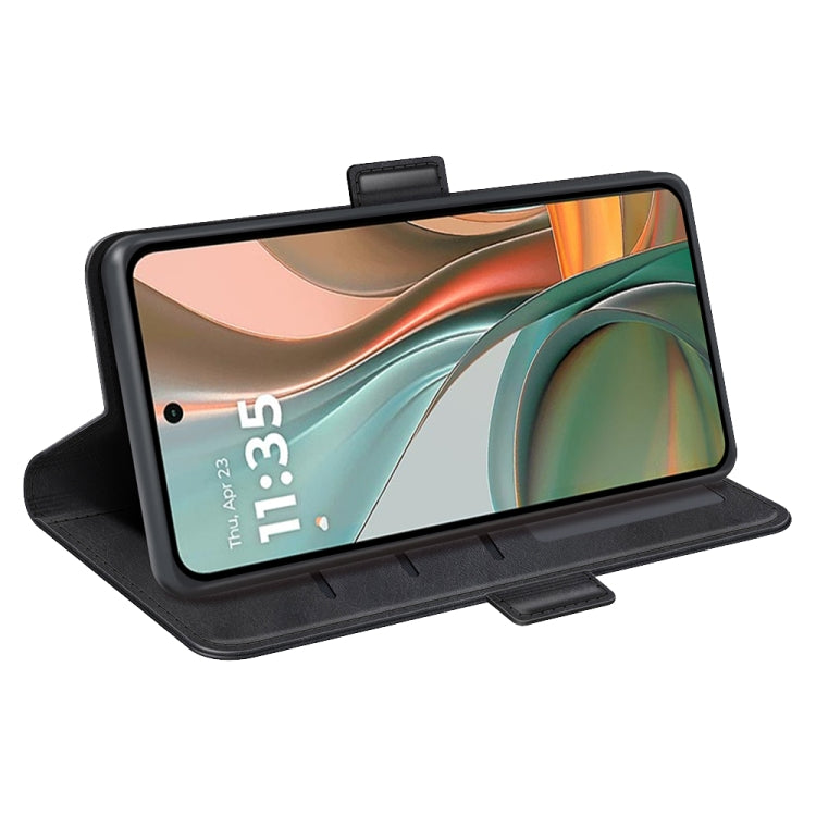 For Motorola Moto G75 5G Dual-side Magnetic Buckle Horizontal Flip Leather Phone Case
