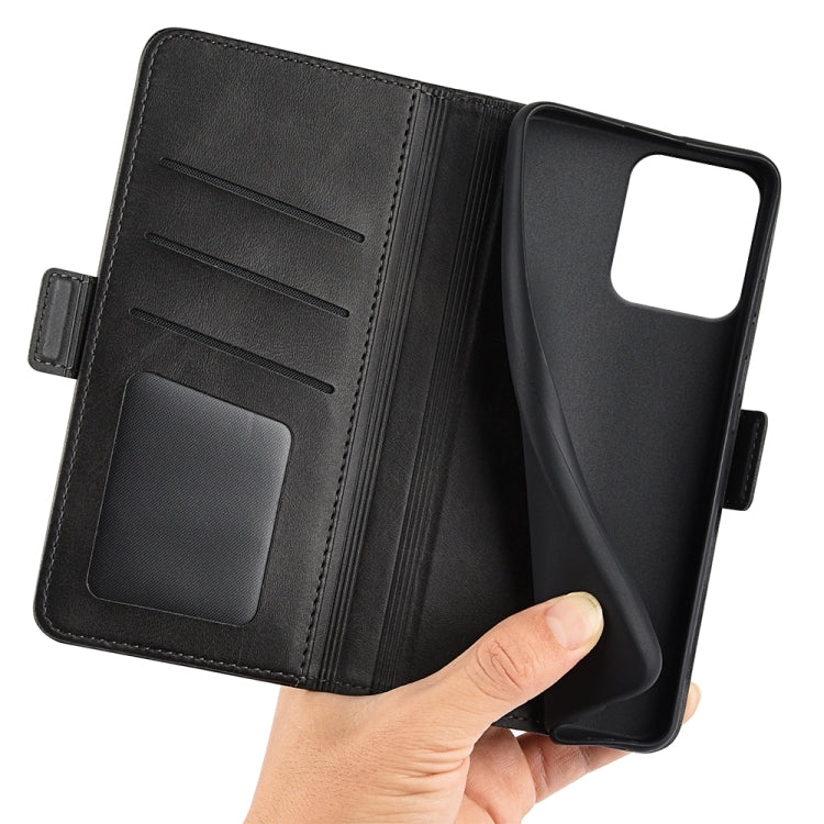 For Motorola Moto G75 5G Dual-side Magnetic Buckle Horizontal Flip Leather Phone Case