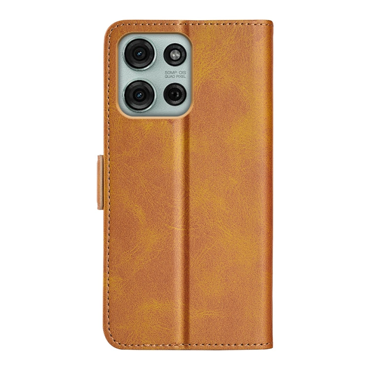 For Motorola Moto G75 5G Dual-side Magnetic Buckle Horizontal Flip Leather Phone Case