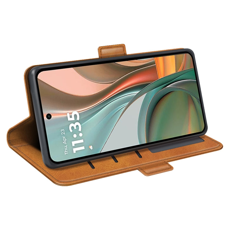 For Motorola Moto G75 5G Dual-side Magnetic Buckle Horizontal Flip Leather Phone Case