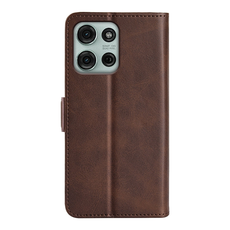For Motorola Moto G75 5G Dual-side Magnetic Buckle Horizontal Flip Leather Phone Case