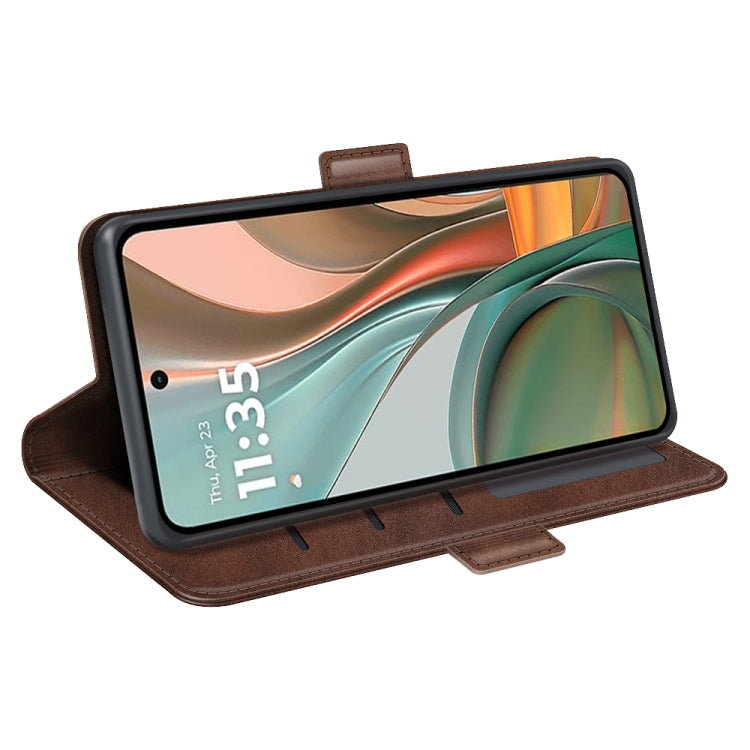 For Motorola Moto G75 5G Dual-side Magnetic Buckle Horizontal Flip Leather Phone Case