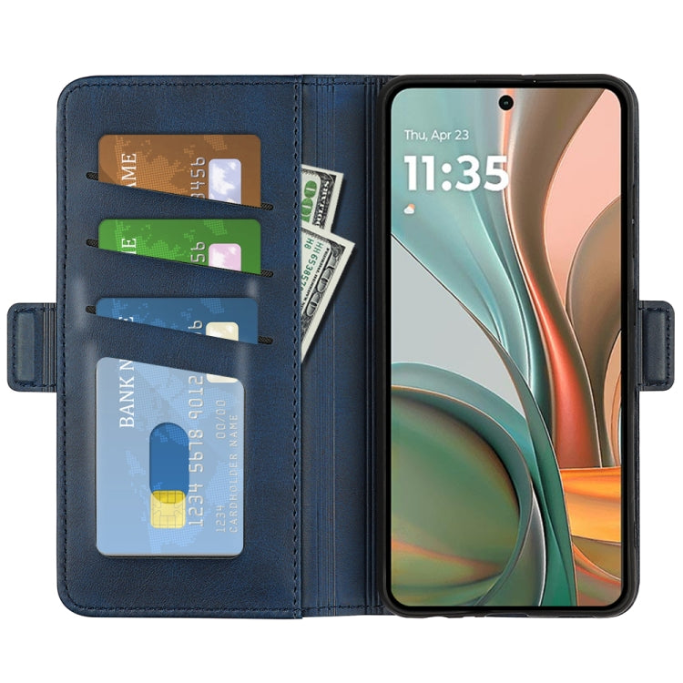 For Motorola Moto G75 5G Dual-side Magnetic Buckle Horizontal Flip Leather Phone Case