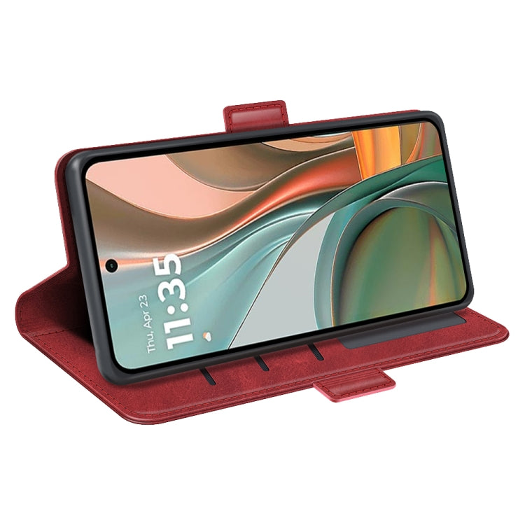 For Motorola Moto G75 5G Dual-side Magnetic Buckle Horizontal Flip Leather Phone Case
