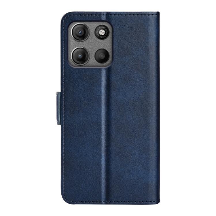 For Motorola Moto G15 Dual-side Magnetic Buckle Horizontal Flip Leather Phone Case