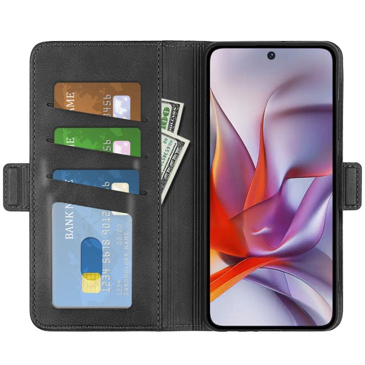 For Motorola Moto G 5G 2025 Dual-side Magnetic Buckle Horizontal Flip Leather Phone Case