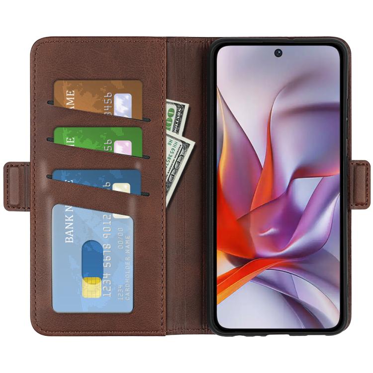 For Motorola Moto G 5G 2025 Dual-side Magnetic Buckle Horizontal Flip Leather Phone Case