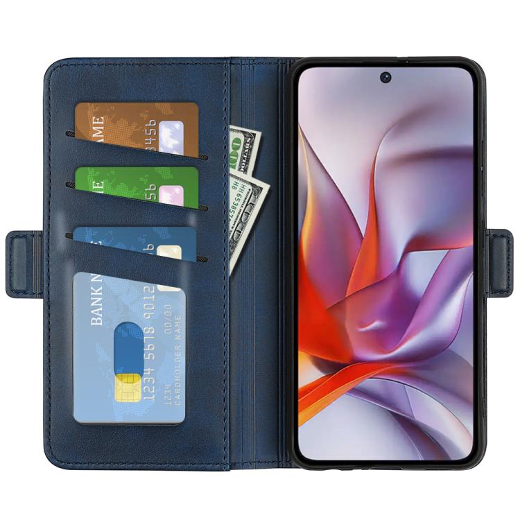 For Motorola Moto G 5G 2025 Dual-side Magnetic Buckle Horizontal Flip Leather Phone Case