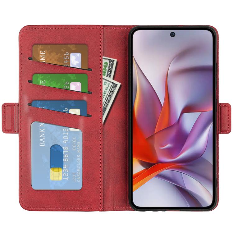 For Motorola Moto G 5G 2025 Dual-side Magnetic Buckle Horizontal Flip Leather Phone Case