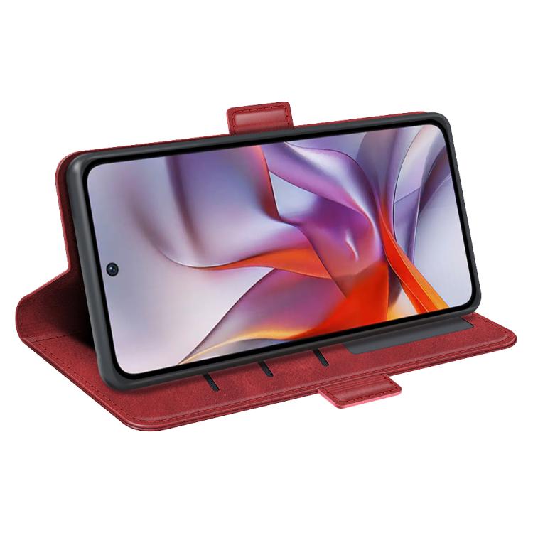 For Motorola Moto G 5G 2025 Dual-side Magnetic Buckle Horizontal Flip Leather Phone Case