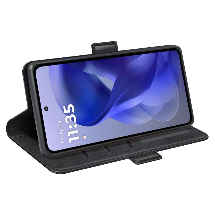 For Motorola Moto G Power 2025 Dual-side Magnetic Buckle Horizontal Flip Leather Phone Case