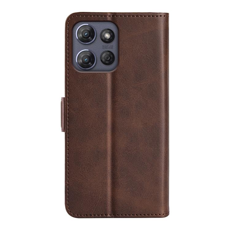 For Motorola Moto G Power 2025 Dual-side Magnetic Buckle Horizontal Flip Leather Phone Case