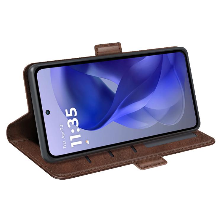 For Motorola Moto G Power 2025 Dual-side Magnetic Buckle Horizontal Flip Leather Phone Case