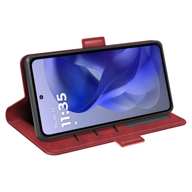 For Motorola Moto G Power 2025 Dual-side Magnetic Buckle Horizontal Flip Leather Phone Case