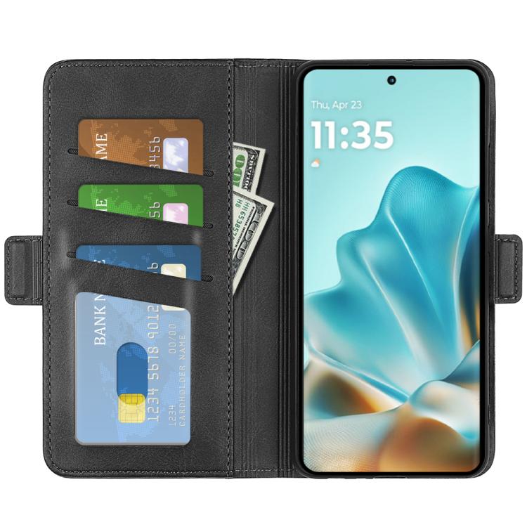 For Motorola Edge 60 Fusion Dual-side Magnetic Buckle Horizontal Flip Leather Phone Case